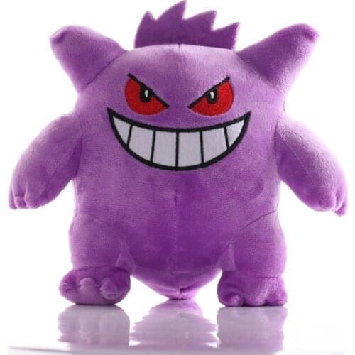 5pcs/lot TAKARA TOMY Pokemon 17cm Anime Gengar Plush Toys Dolls Gengar Plush Toys Soft Stuffed Plush Toys Children Kids Gifts