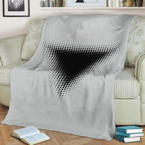 Abstract Geometric Art 400 3D Printed Velvet Plush Throw Fleece Blanket Bedspread Sherpa Blanket Home Decora