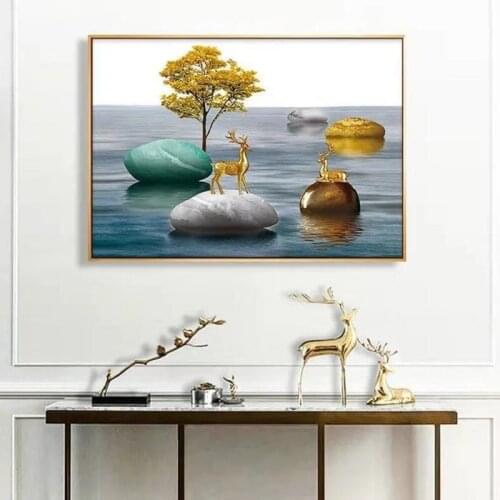 Diamond Embroidery Cross Stitch Living Room Creative Deer Pattern Bedroom European Style Diamond Painting Full Of Diamonds