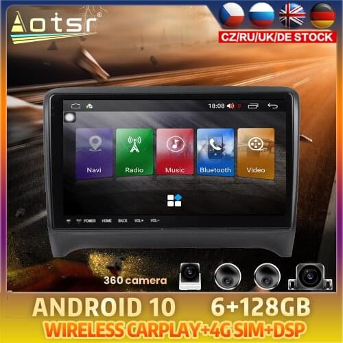Android 10 For Audi TT 2007 2008 2009 2010 2012 2015 Car DVD GPS Coche Navigation Auto Radio Stereo Multimedia Player HeadUnit