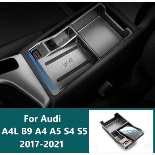 15W For Audi A4L B9 A4/ A5 S4 S5 2017-2021 car charger cigarette lighter installation mobile phone wireless fast charging board