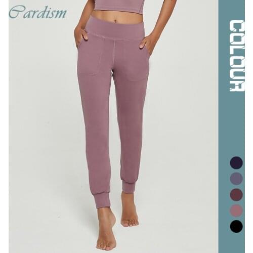 Cardism Womens Yoga Pants Jogging Sports Women Gym Leggings For Fitness Running Sweatpants Pants Woman With Pockets Loose