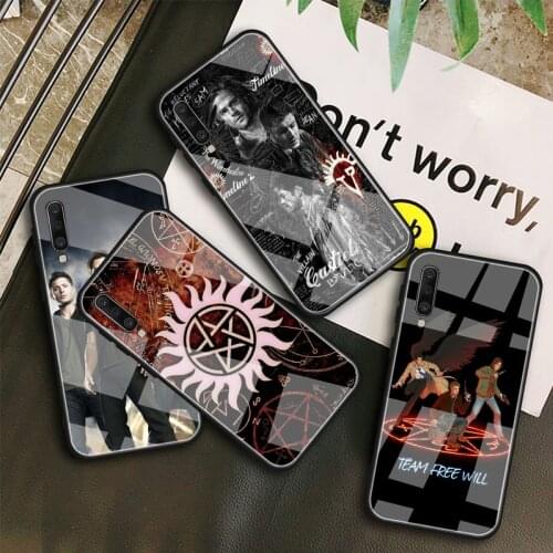 Supernatural tv show DIY Tempered Glass Phone Case for Samsung Galaxy A10E A10S A20E A20S A40 A50 A60 A70 A80 A6 A7 A8 2018