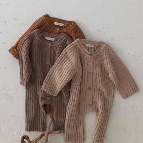 Childrens ClothesBaby Rompers Knitted Autumn Winter Long Sleeve One-Piece Knitted Sweaters Romper Clothes