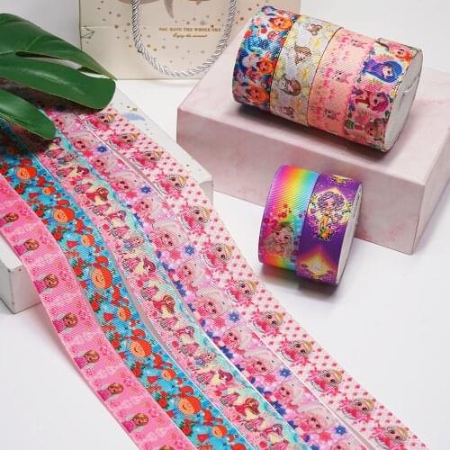 DIY Cartoon Little Girl Printed Grosgrain Ribbon For Craft Supplies Sewing Accessories 5 Yards. 53962
