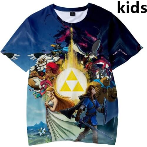 3 To 14 Years Kids t shirt Hyrule Warriors : Age of Calamity 3D Print t-shirt Boys Girls Harajuku t shirts tee Children Clothes