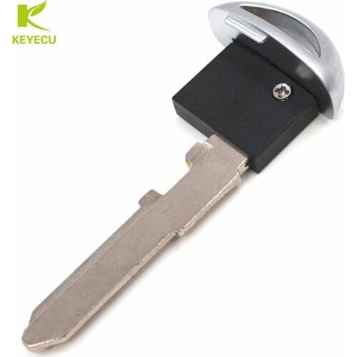 KEYECU New Replacement Uncut Blank Key Blade for Mazda Emergency Smart Insert Key