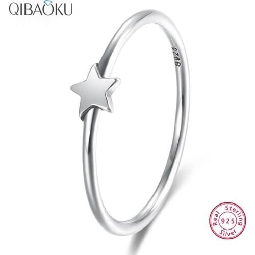 925 Sterling Silver Rings for Women Dainty Fashion Jewelry Minimalism Star Rings for Female Fine Jewelry Gift Party Rings