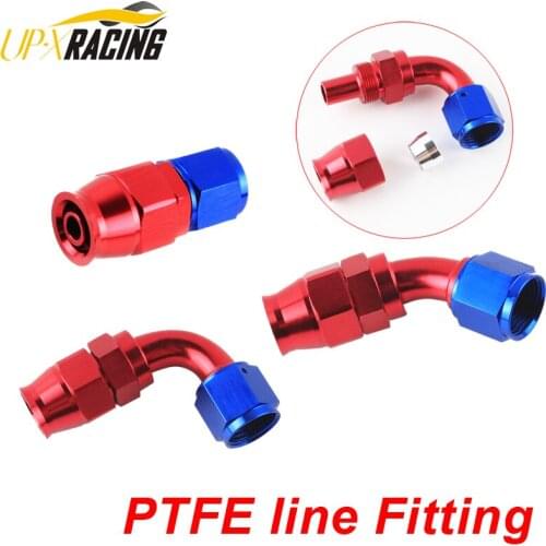 AN10 Swivel PTFE Hose End Fitting Straight 45 90 Degree For PTFE Oil Fuel Line JT44