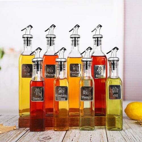Seasoning container Olive Oil VinegarDispenser Pourer for Bottle Glass Vinegar Cruet Kitchen Cooking Tools Oil Container
