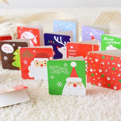 Korea Creative Mini Christmas Card Blessing Wish Message Card Elevator Christmas Decoration Small Pendant