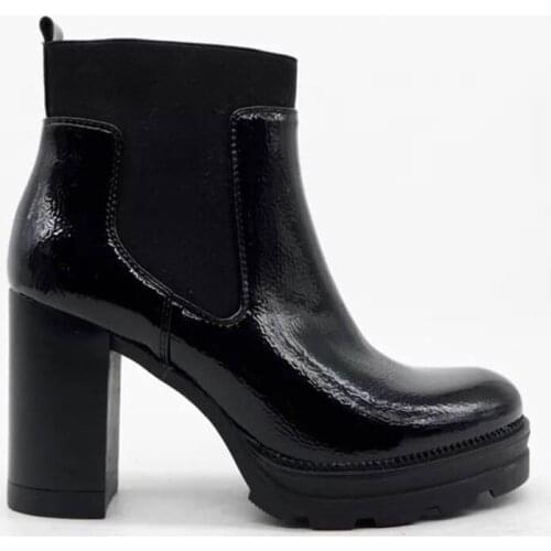 Short boots womens winter new European and American style Martin boots thick heel waterproof platform black versatile high heel