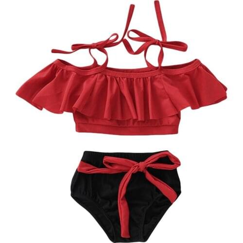 Swimwear Two-Piece Girls Swimsuit Split Beach Seaside Summer Baby Clothing