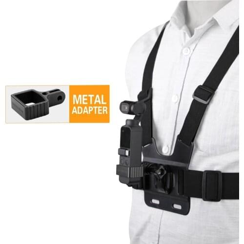 Camera Chest for DJI OSMO POCKET Band Wearing Belt Strap Aluminum Alloy Adapter Mount for DJI OSMO POCKET and GOPRO Camera