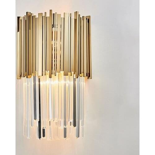 Sitting room the bedroom the head of a bed wall lamp geometry hotel crystal factory direct selling wholesale