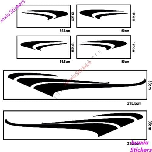New Motorhome Stripes Graphics Vinyl Decals RV Stripes Camper Sticker Car Accessories Stickers