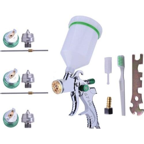 HVLP Spay Gun 1.4/1.7/2.0mm Stainless Steel Nozzle Gravity Airbrush Pneumatic Spray Gun Set Car Painting Car Auto Repair Tool