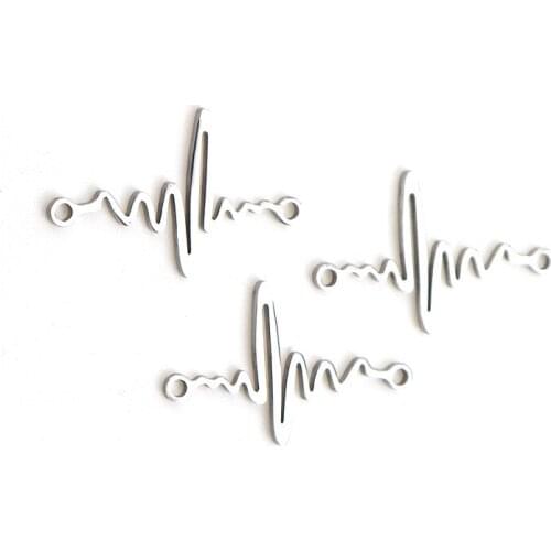 10pcs/lot Stainless Steel 18x22mm Heart Lightning Charms Pendant Fit DIY Chain Bracelet Necklace Jewelry Making Finding Supplier