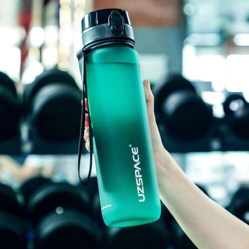 Portable Transparent Water Bottle Square Frosted Plastic Water Bottle Fruit Juice Leak-proof Outdoor Sport Travel Camping Bottle