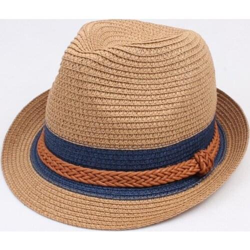 Seioum 2017 fashion new design high quality handmade straw hat Jazz cap parent child TreeHat Formal summer sun hats beach hat