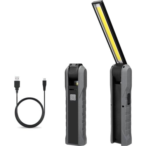 COB Foldable Work Light USB Rechargeable Magnetic Auto Repair Light, 4 Modes, Power Capacity Indicator, Outdoor Emergency Light