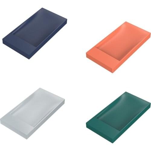 TPR Countertop Soap Dish Drain Soap Rack for Kitchen Bathroom Toilet Soap Storage Box Durable and Dirt-resistant N0PA