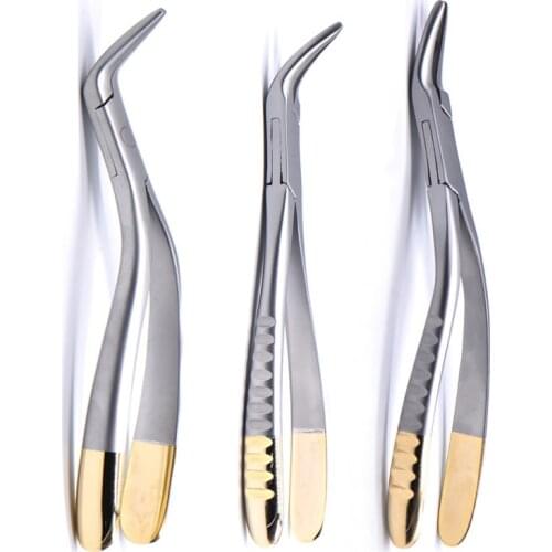 Dental Root Fragment Minimally Invasive Tooth Extraction Forcep Tooth Pliers Dental Instrument Curved Maxillary Mandibular Teeth