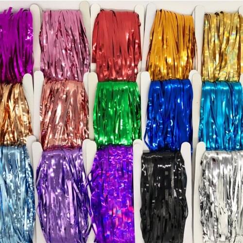 Birthday Party Wedding Decoration Backdrop Curtains Glitter Glossy Fringe Tinsel Foil Curtain Baby Shower Anniversary Wholesale
