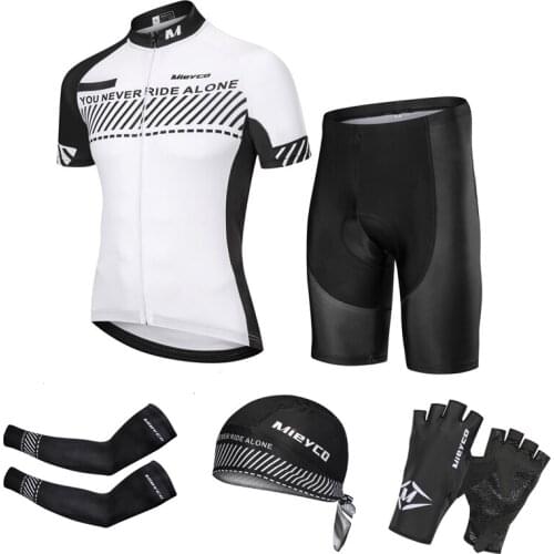 Cycling Jersey 5D Bike Pants Complete Set Mens Tracksuit Ropa Ciclismo Quick Dry Bike Wear For Bicycle Maillot Sleeves Warmers