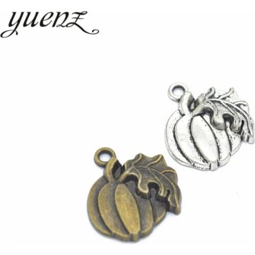 YuenZ 10pcs pumpkin Charms Tibetan Silver Bronze Pendants Antique Charm Jewelry Making DIY Handmade Craft 21*18mm K10