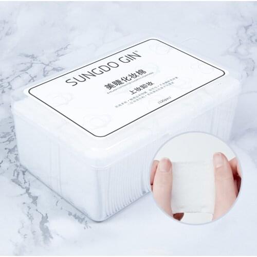 120Pcs/Set Eyelash Extension Makeup Remover Cosmetic Cotton Pads Wipes Absorbent Grafting Facial Eye Cleansing Tool Double Layer