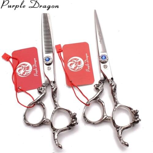 9003# 6" 17.5cm Silver 440C Hairdressing Scissors Straight Shears Thinning Shears Professional Hair Scissors Salon Haicut Shears