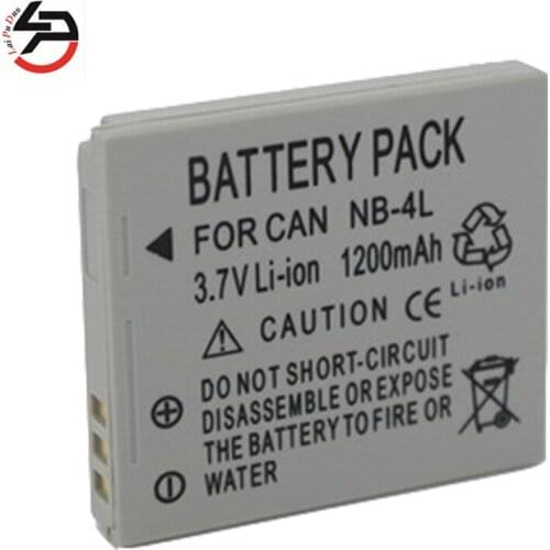 Laipuduo 3.7v 1200mah 100% brand new Replacement Camera Battery For Canon NB-4L NB4L IXUS 115 220 HS 60 65 70 75 80 100 110 120