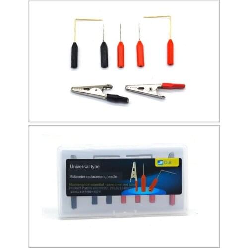 Aumotive Circuit Repair Universal Multimeter Pen Replacement Needle Test Line Superfine Pen Super Hard Needle Alligator Clip