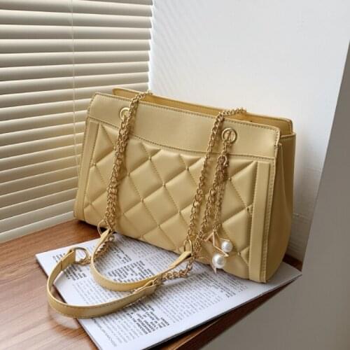 Lattice Large Shoulder Bag Women Travel Bags Leather Pu Quailty Bag Female Luxury Handbags Women Bags Designer