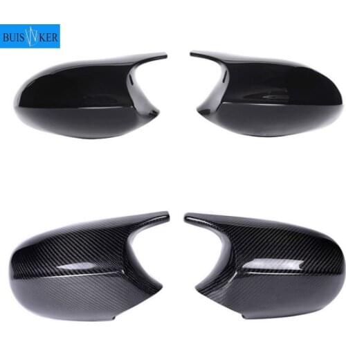 2xMirror Cover E90 Car Side Door Rearview Side Mirror Cover Cap For BMW E90 E91 2005-2007 E92 E93 2006-2009 M3 Style E80 E81 E87