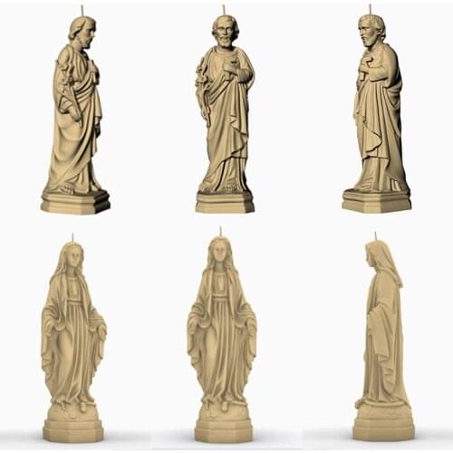 Figure statue Virgin Mary Jesus candle silica gel mold aromatherapy candle mold sleep to help sleep bedroom fragrance ornaments