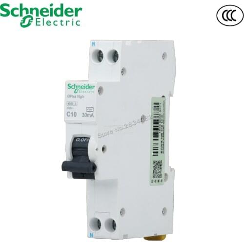 IDPNa Vigi+ELE 10~32A 30mA Mini Circuit Breaker 1P+N 50/60Hz 230V AC 35mm Din Rail Electric Leakage Protection 18mm Schneider