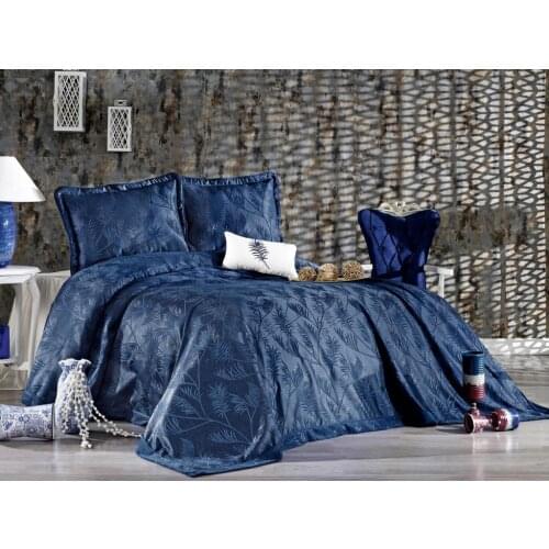 Harmony Double Bed Cover Set Navy Blue