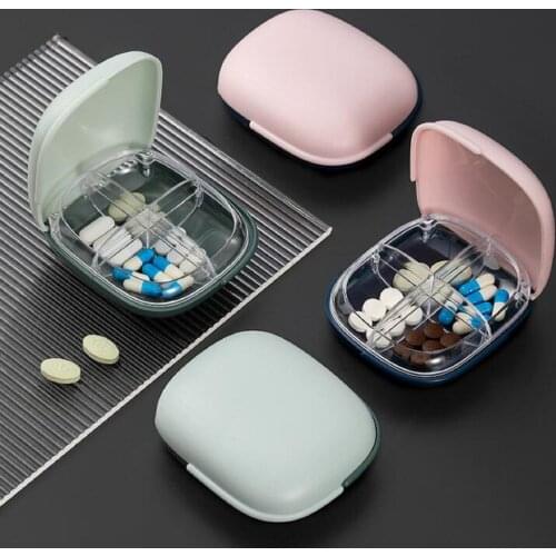 4 Grid Waterproof Medicine Pill Box For Storage Travel Pill Case Vitamins Container Plastic Box Capsules Organizer For Tablets