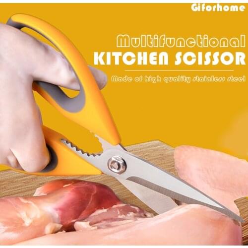 Kitchen Scissors Multipurpose Cut Chicken Bone Stainless Steel Shears Tool for Meat Vegetable Barbecue Tool Scissors Kitchenware
