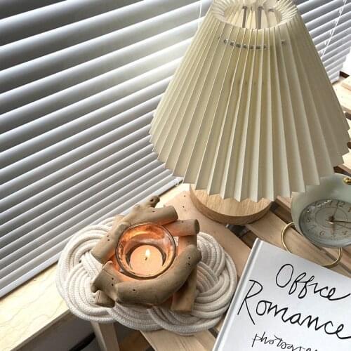 Nordic ins retro driftwood candlestick pastoral style creative simple home furnishing decoration modern table decoration