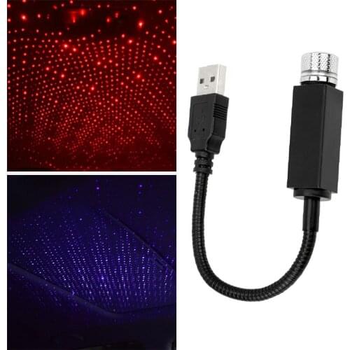 Car USB Star Ceiling Light Roof Atmospheres Lights Romantic Night Light Car Decorations