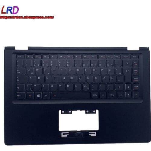 C Cover Upper Case Palmrest with DE German Backlit Keyboard for Lenovo Yoga2 13 Laptop 90205182 AP138000710