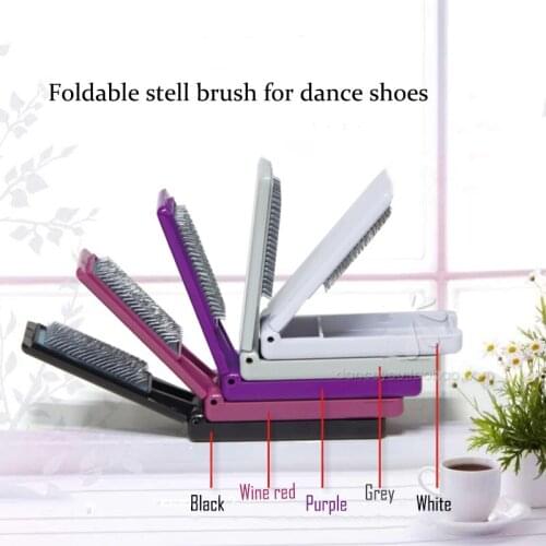Ballet Latin Shoes Brush Anti-slip Cleaning Stell Brushes Foldable Portable Ballroom Dance Shoes Brush Accessories 5 Colors