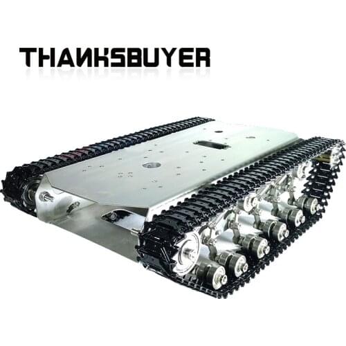 T600 Stainless Steel Tank Truck Intelligent Robot Chassis Metal Pedrail with Shock Absorber