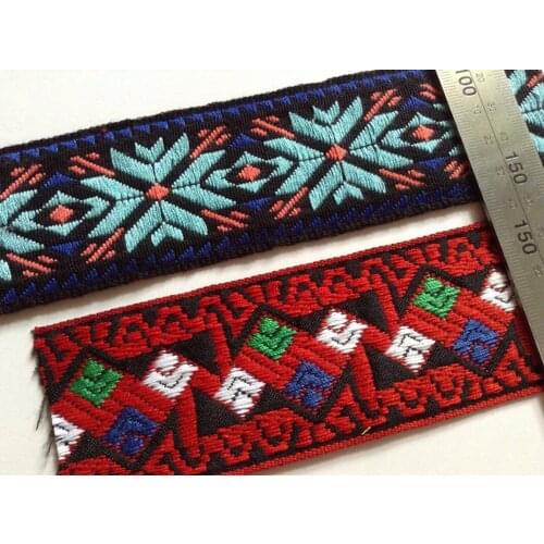4.5cm single face embroidery woven webbing,fashion straps webbing,folk ribbon,ethnic ribbon,bag accessories,apparel accessories