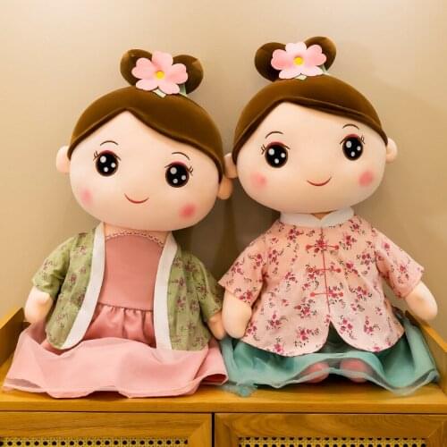 Zqswkl 35/50/65/85cm cloth doll toy chinese costume dolls little girl christmas birthday gift childrens toys anime pillow