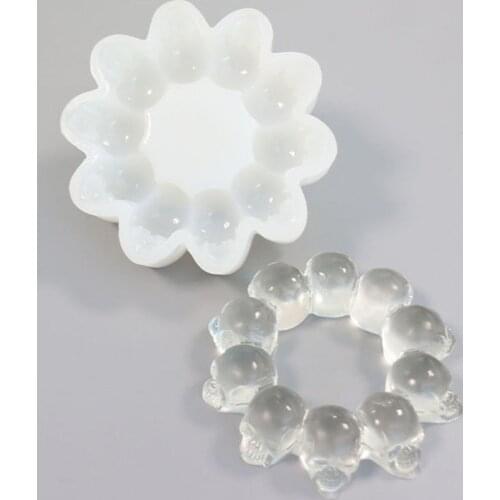 2020 New Transparent Silicone Mould Dried Flower Shape Resin Decorative Craft DIY skull Type epoxy jewelry resin molds