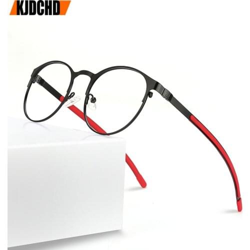 2021 Original Titanium Alloy Optical Glasses Full Frame Men Ultralight Retro Round Myopia Prescription Eyeglasses Women Eyewear